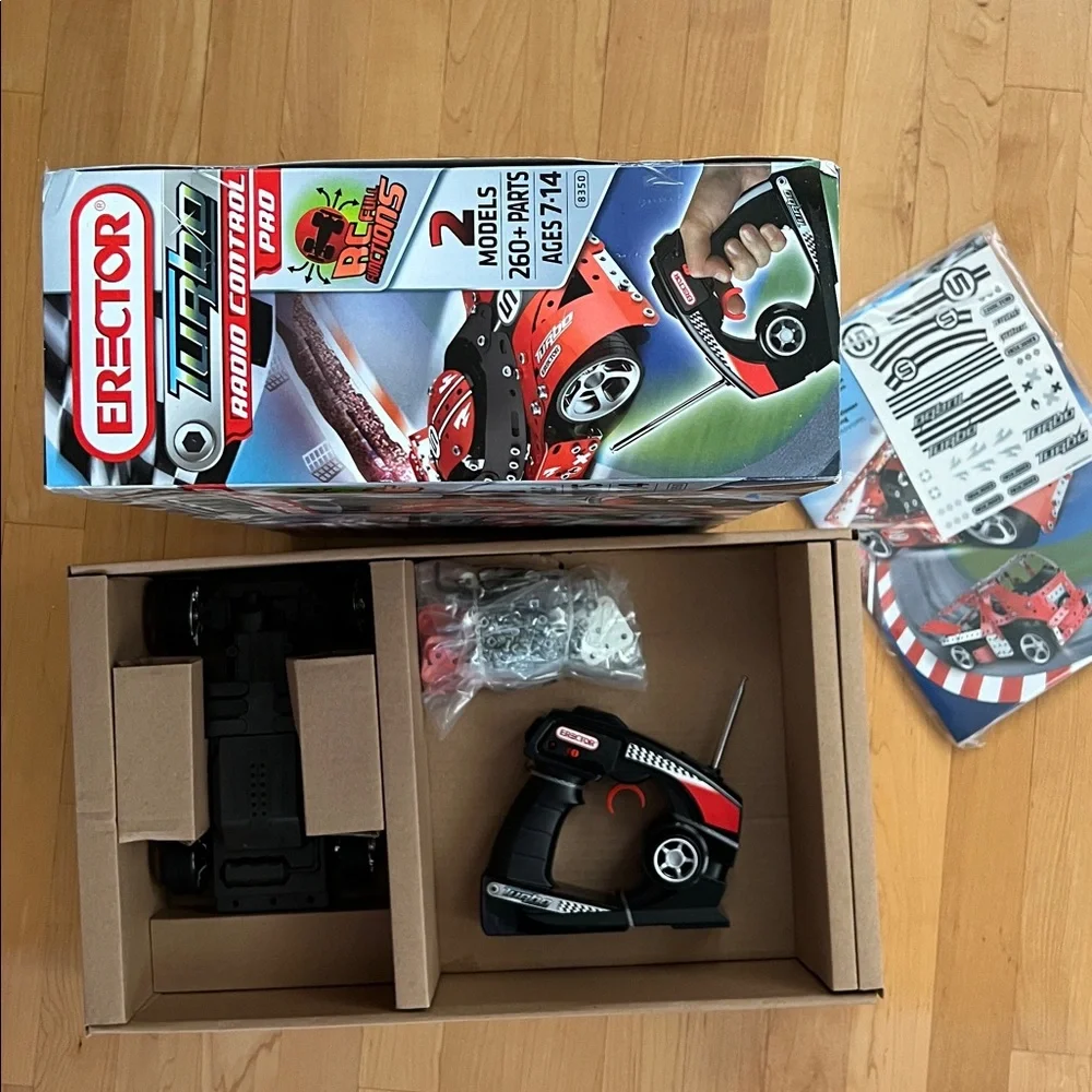 🆕2005 VTG Erector Meccano Turbo RC Pro #8350 2-in-1 Radio Control Kit Open Box